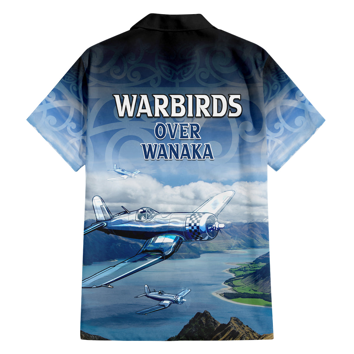 New Zealand Wanaka Air Show Family Matching Long Sleeve Bodycon Dress and Hawaiian Shirt With Maori Pattern LT05 - Polynesian Pride