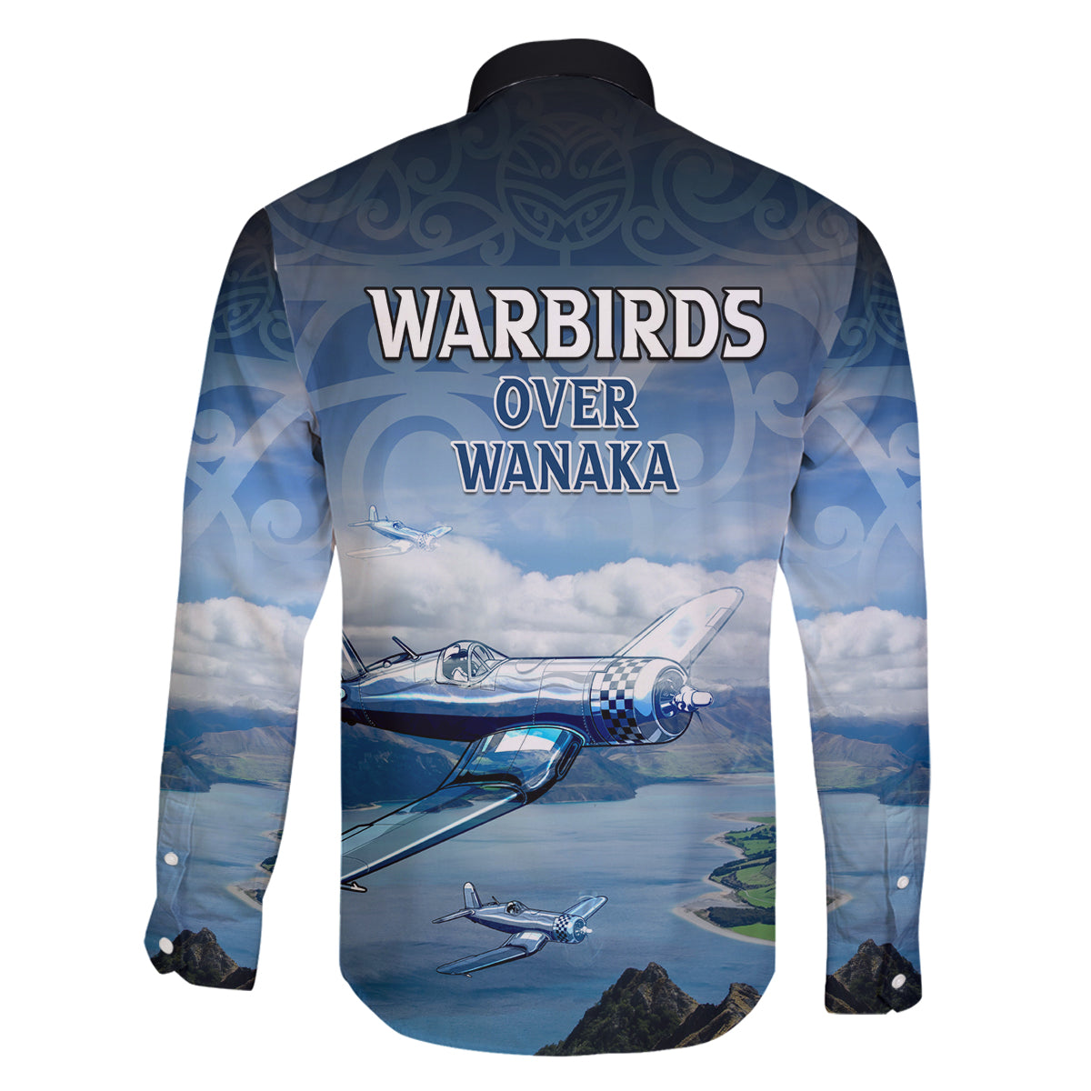 New Zealand Wanaka Air Show Family Matching Mermaid Dress and Hawaiian Shirt With Maori Pattern LT05 - Polynesian Pride