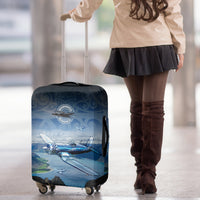 New Zealand Wanaka Air Show Luggage Cover With Maori Pattern
