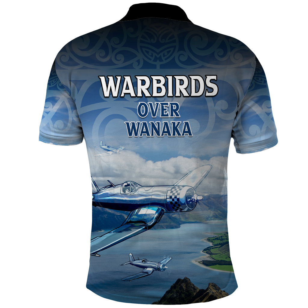 New Zealand Wanaka Air Show Polo Shirt With Maori Pattern