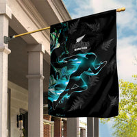 New Zealand Marathon Garden Flag Silver Fern Paua Shell Simple Style