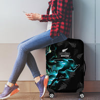 New Zealand Marathon Luggage Cover Silver Fern Paua Shell Simple Style