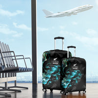 New Zealand Marathon Luggage Cover Silver Fern Paua Shell Simple Style