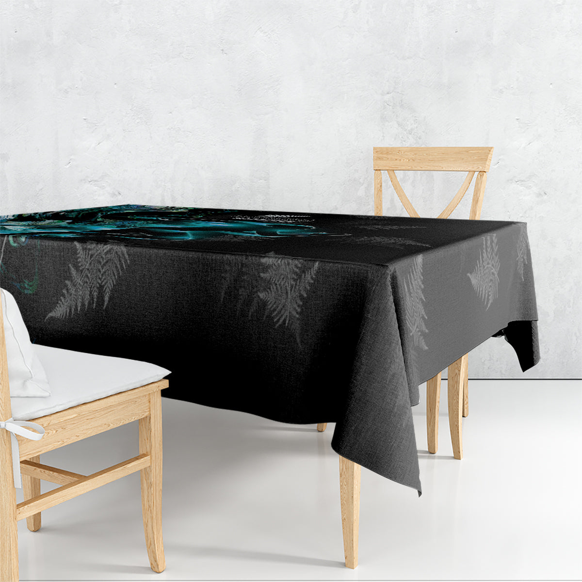 New Zealand Marathon Tablecloth Silver Fern Paua Shell Simple Style