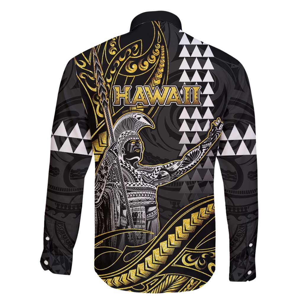 Hawaii King Kamehameha The Great Family Matching Puletasi and Hawaiian Shirt Gold Tribal Tattoo LT05 - Polynesian Pride