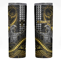 Hawaii King Kamehameha The Great Skinny Tumbler Gold Tribal Tattoo LT05 Gold - Polynesian Pride