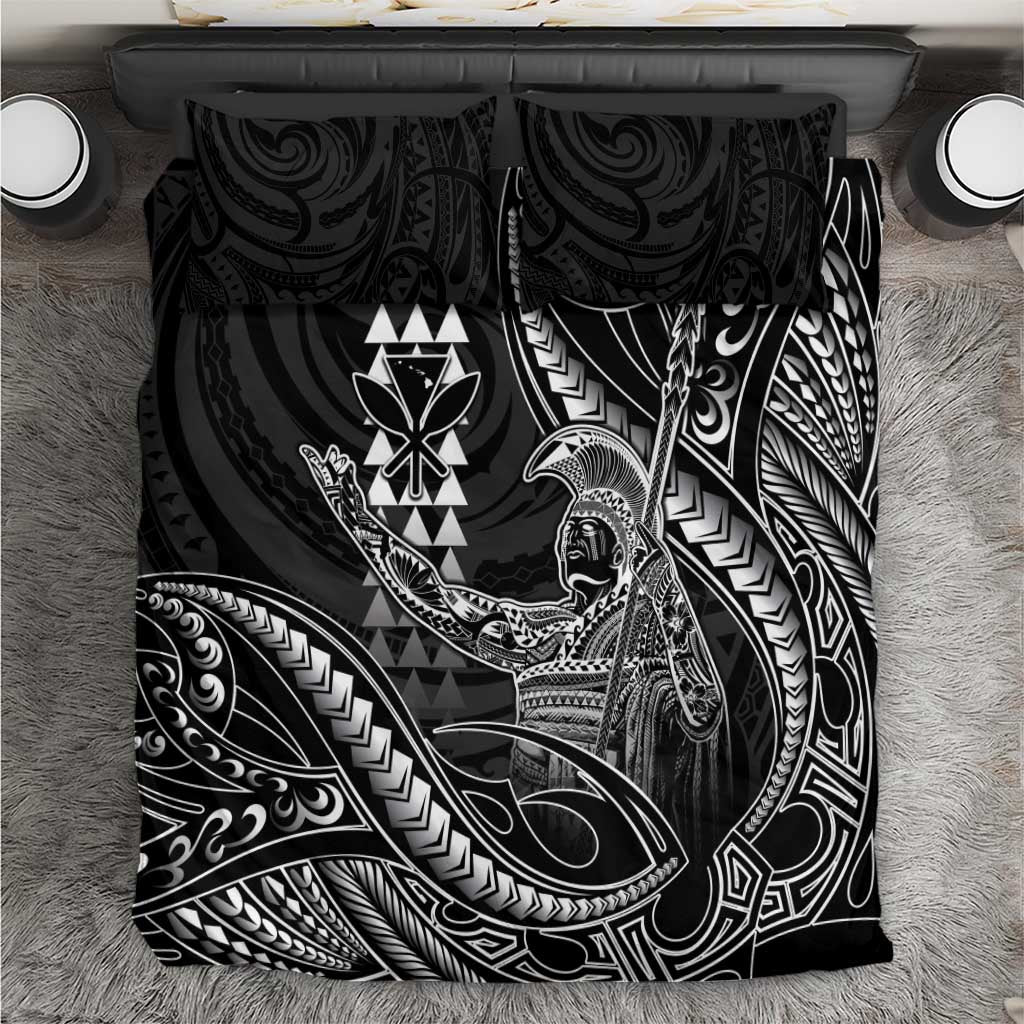 Hawaii King Kamehameha The Great Bedding Set Black Tribal Tattoo