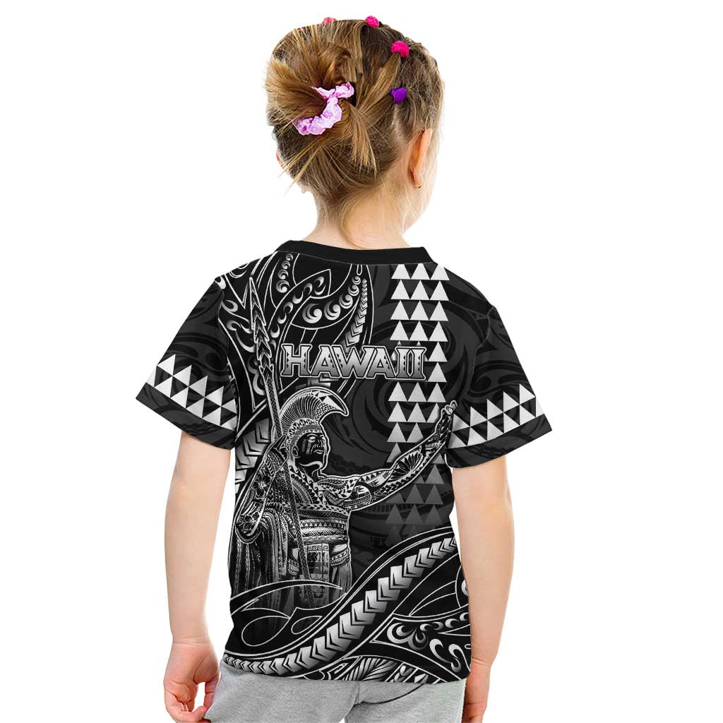Hawaii King Kamehameha The Great Kid T Shirt Black Tribal Tattoo