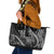 Hawaii King Kamehameha The Great Leather Tote Bag Black Tribal Tattoo