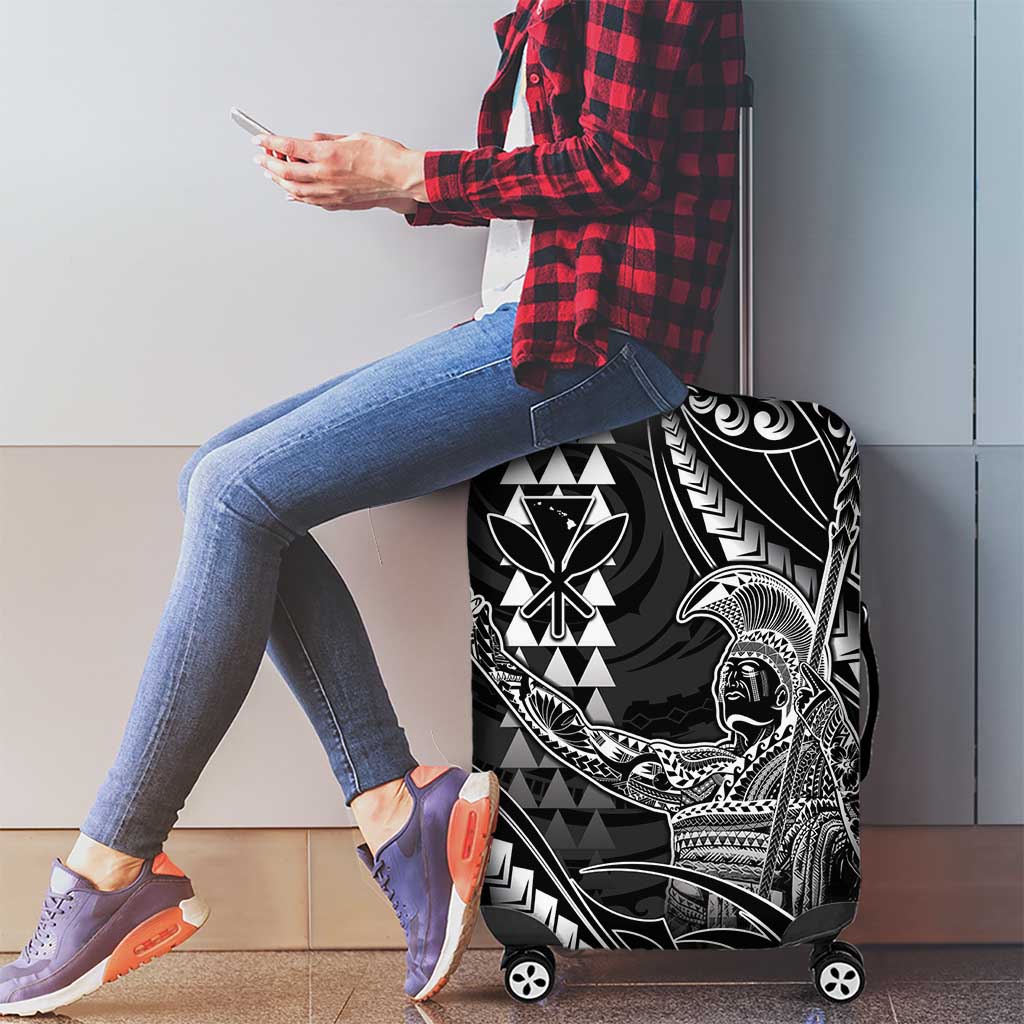 Hawaii King Kamehameha The Great Luggage Cover Black Tribal Tattoo