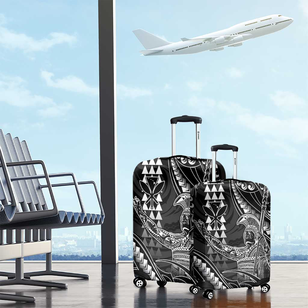 Hawaii King Kamehameha The Great Luggage Cover Black Tribal Tattoo