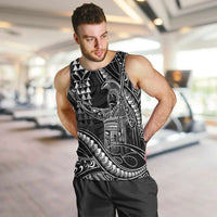 Hawaii King Kamehameha The Great Men Tank Top Black Tribal Tattoo
