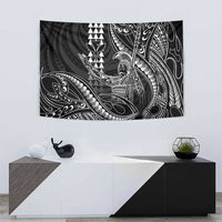 Hawaii King Kamehameha The Great Tapestry Black Tribal Tattoo