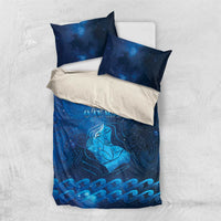 New Zealand Mother's Day Bedding Set Ko Te Whaea Te Takere O Te Waka LT05 US Twin 172cm x 218cm Blue - Polynesian Pride