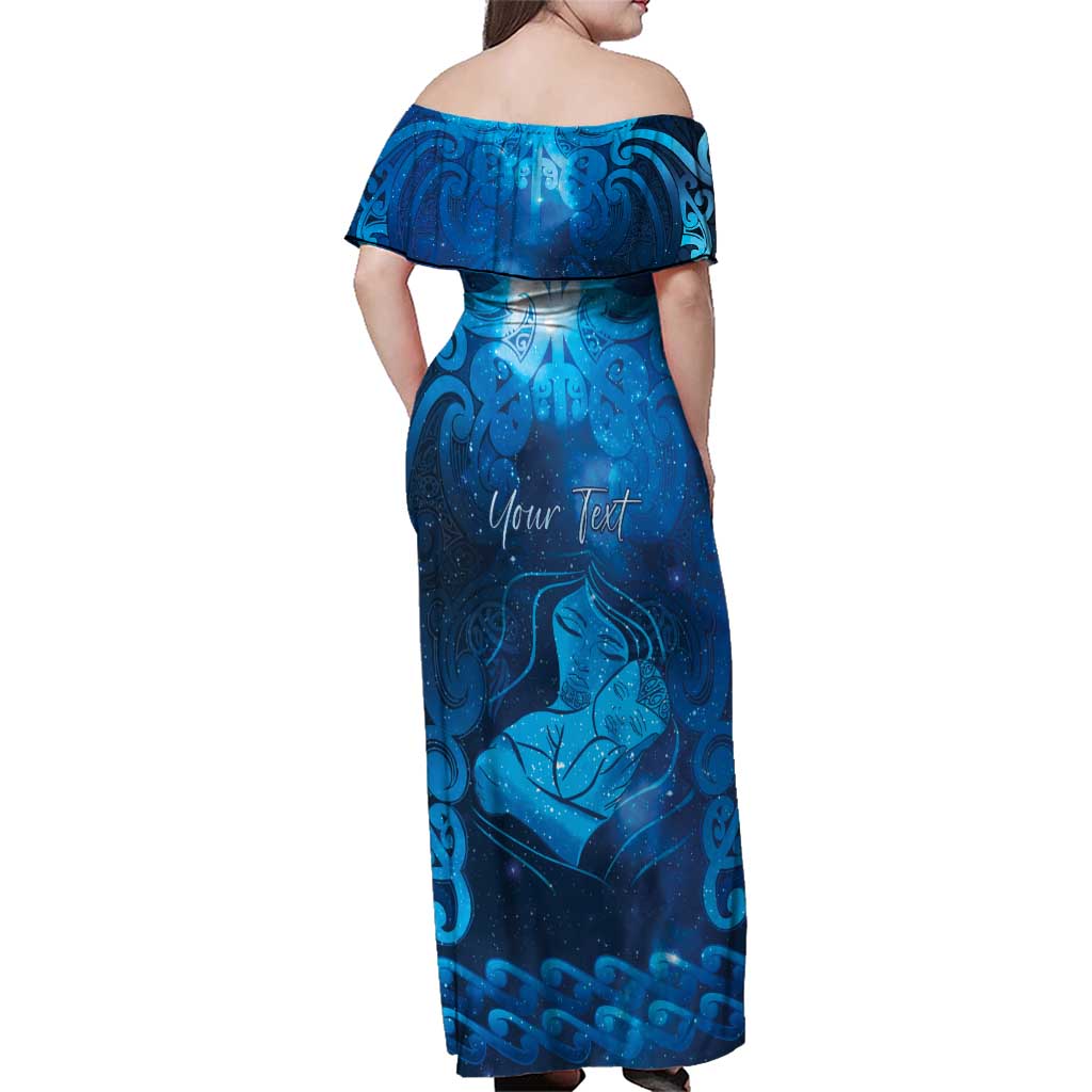 Personalised New Zealand Mother's Day Family Matching Off Shoulder Maxi Dress and Hawaiian Shirt Ko Te Whaea Te Takere O Te Waka LT05 - Polynesian Pride