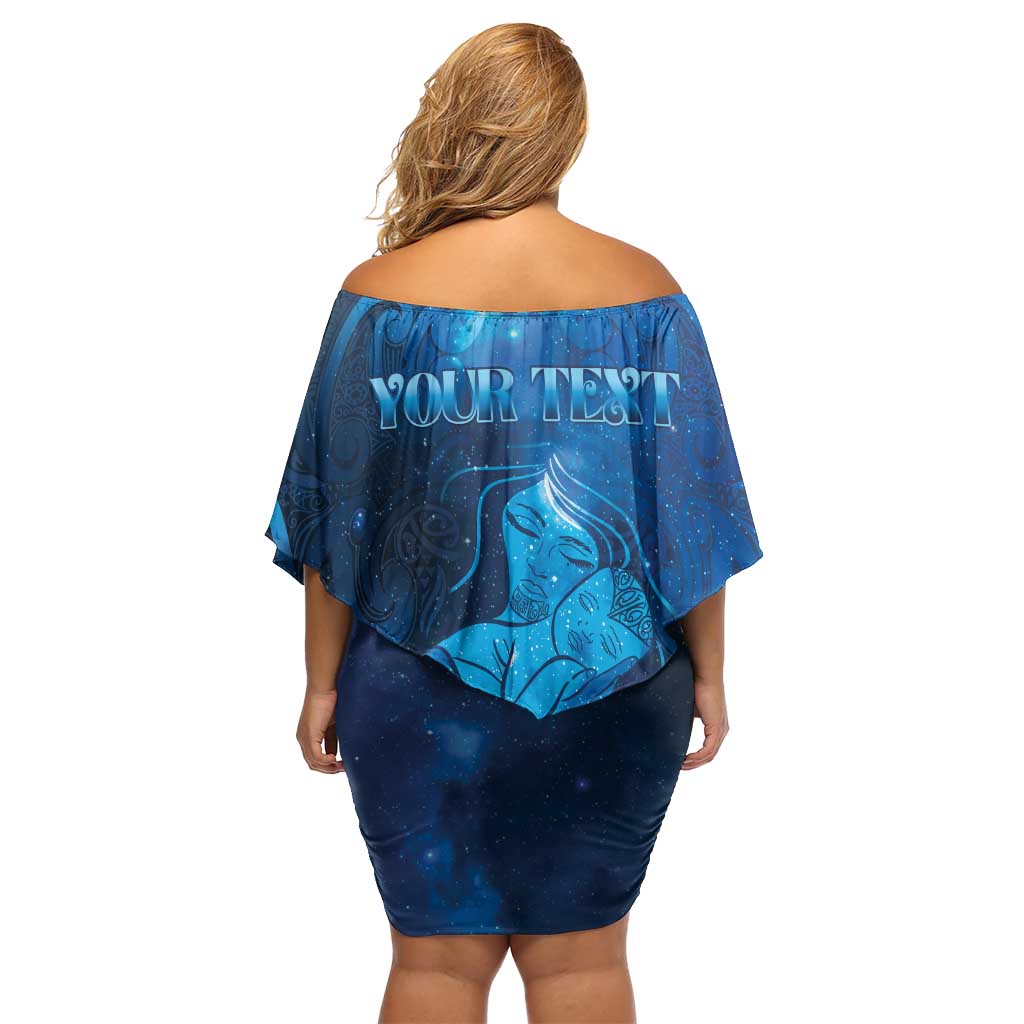 Personalised New Zealand Mother's Day Family Matching Off Shoulder Short Dress and Hawaiian Shirt Ko Te Whaea Te Takere O Te Waka LT05 - Polynesian Pride