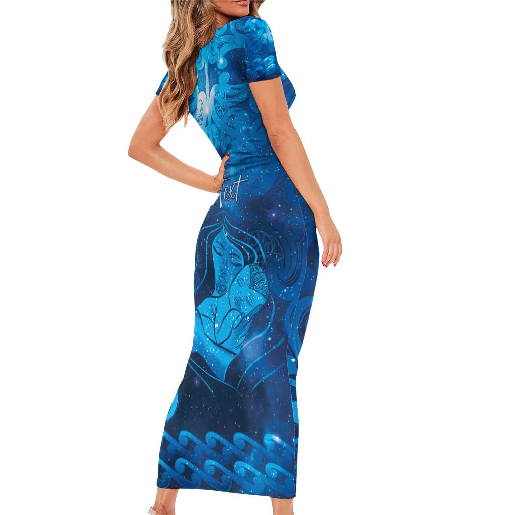 Personalised New Zealand Mother's Day Family Matching Short Sleeve Bodycon Dress and Hawaiian Shirt Ko Te Whaea Te Takere O Te Waka LT05 - Polynesian Pride