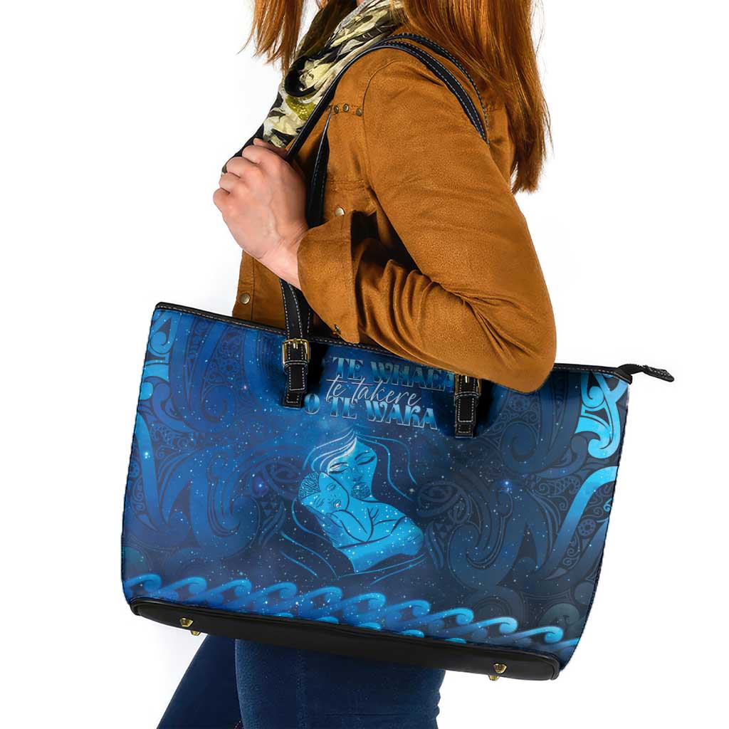 New Zealand Mother's Day Leather Tote Bag Ko Te Whaea Te Takere O Te Waka