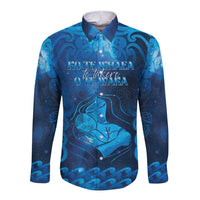 Personalised New Zealand Mother's Day Long Sleeve Button Shirt Ko Te Whaea Te Takere O Te Waka