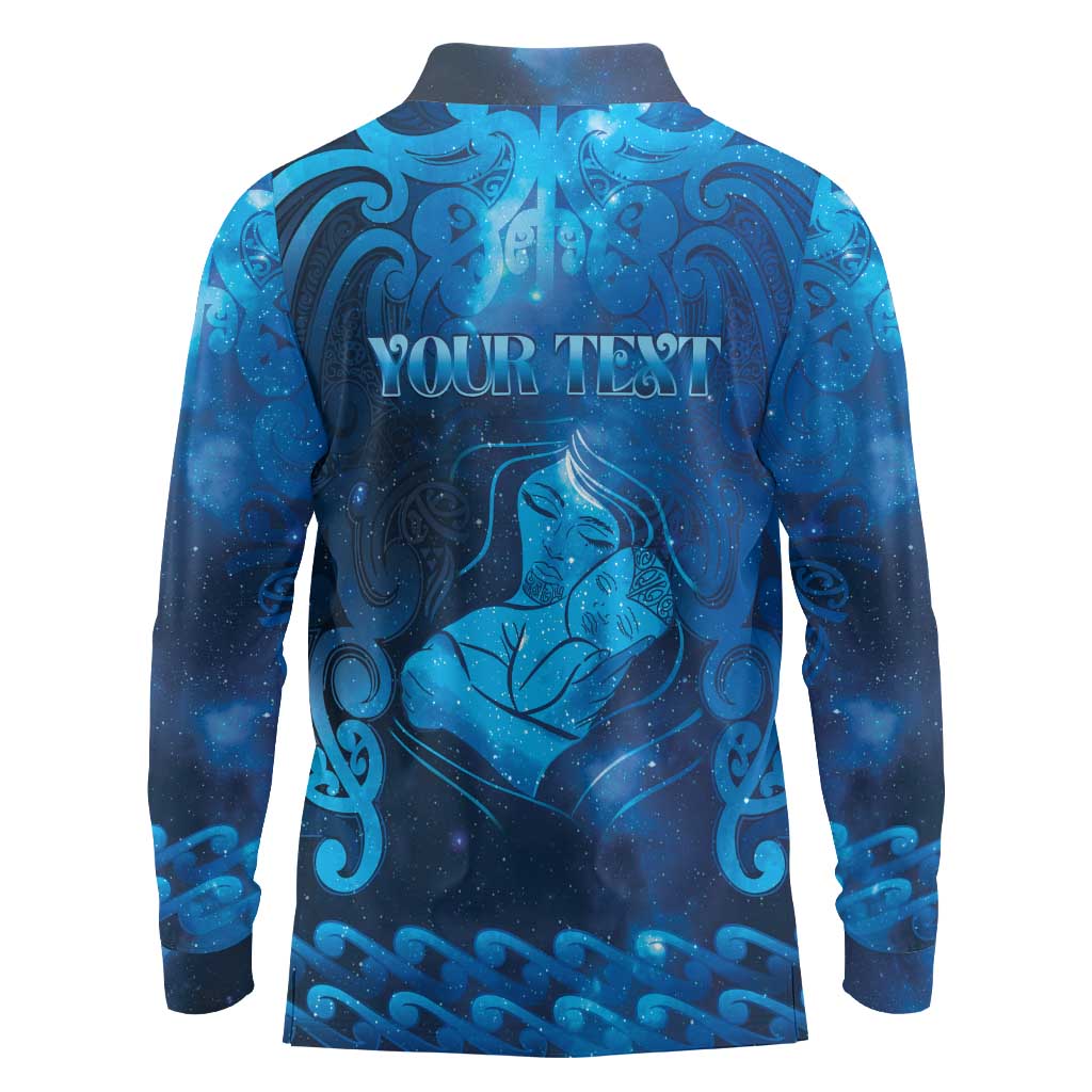 Personalised New Zealand Mother's Day Long Sleeve Polo Shirt Ko Te Whaea Te Takere O Te Waka