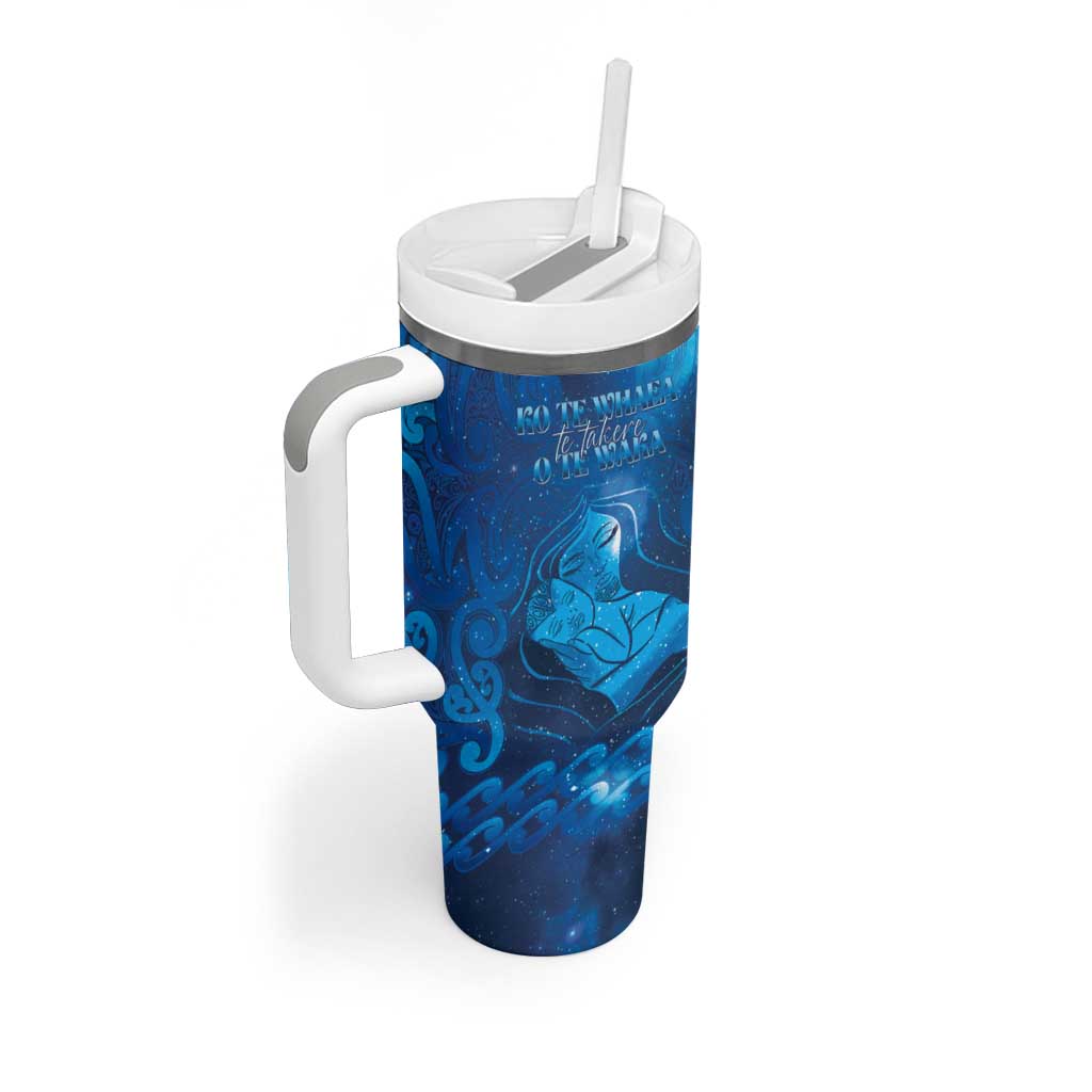 Personalised New Zealand Mother's Day Tumbler With Handle Ko Te Whaea Te Takere O Te Waka