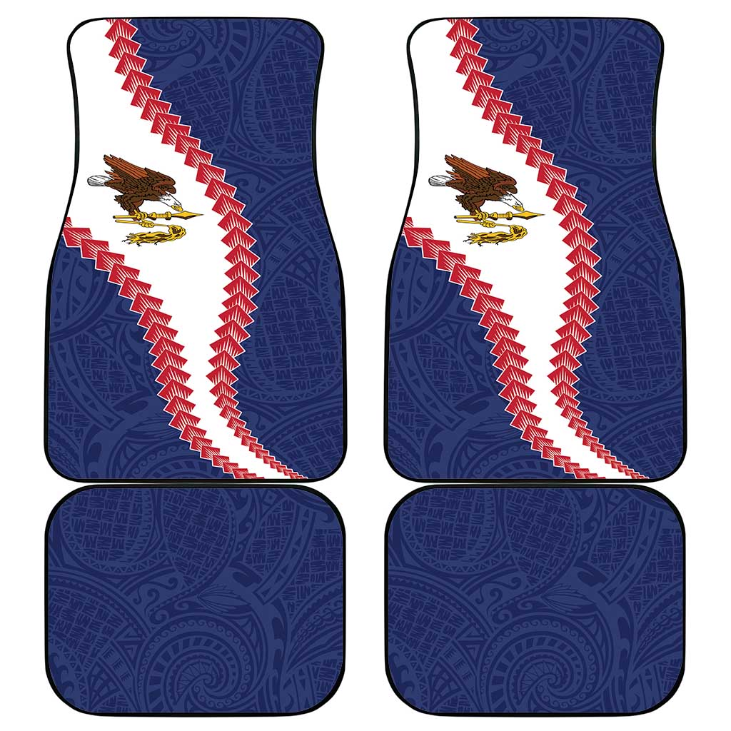 American Samoa Eagle Car Mats Polynesian Tribal Pattern Curve Style
