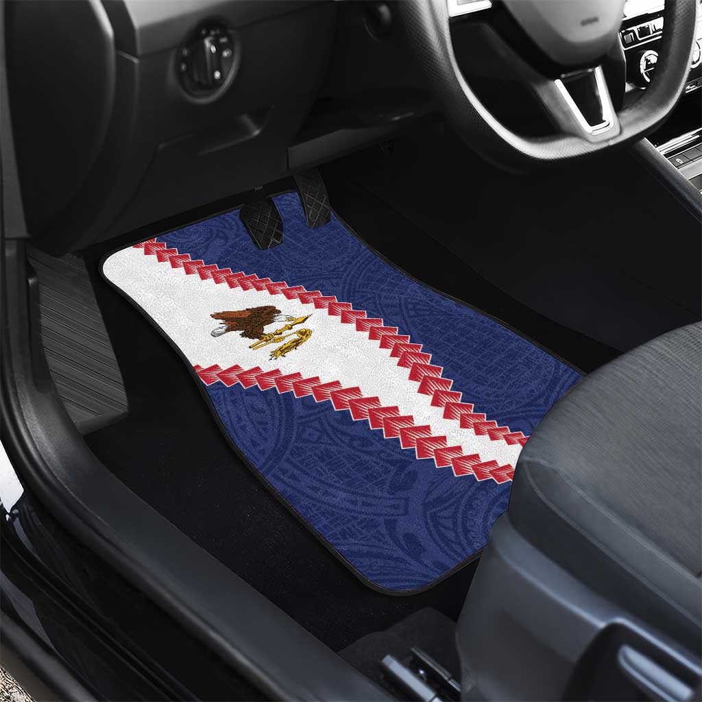 American Samoa Eagle Car Mats Polynesian Tribal Pattern Curve Style