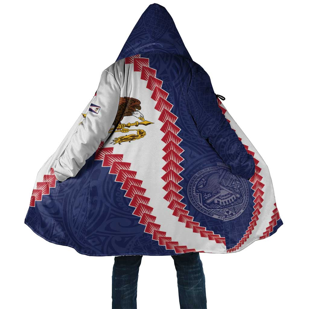 American Samoa Eagle Cloak Polynesian Tribal Pattern Curve Style