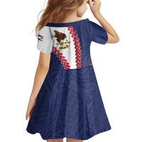 American Samoa Eagle Family Matching Long Sleeve Bodycon Dress and Hawaiian Shirt Polynesian Tribal Pattern Curve Style