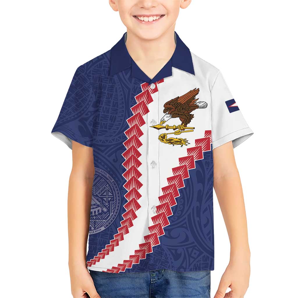 American Samoa Eagle Family Matching Short Sleeve Bodycon Dress and Hawaiian Shirt Polynesian Tribal Pattern Curve Style
