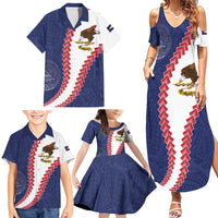 American Samoa Eagle Family Matching Summer Maxi Dress and Hawaiian Shirt Polynesian Tribal Pattern Curve Style