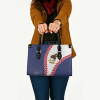 American Samoa Eagle Leather Bag Polynesian Tribal Pattern Curve Style