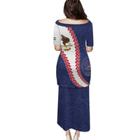 American Samoa Eagle Puletasi Polynesian Tribal Pattern Curve Style