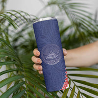 American Samoa Eagle Skinny Tumbler Polynesian Tribal Pattern Curve Style