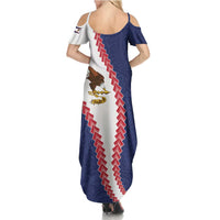 American Samoa Eagle Summer Maxi Dress Polynesian Tribal Pattern Curve Style