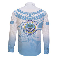 Micronesia Constitution Day Family Matching Mermaid Dress and Hawaiian Shirt Polynesian Tribal Tattoo Simple Style LT05 - Polynesian Pride