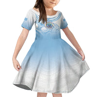 Micronesia Constitution Day Family Matching Off Shoulder Maxi Dress and Hawaiian Shirt Polynesian Tribal Tattoo Simple Style