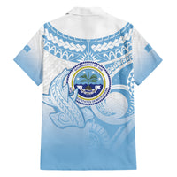 Micronesia Constitution Day Family Matching Short Sleeve Bodycon Dress and Hawaiian Shirt Polynesian Tribal Tattoo Simple Style LT05 - Polynesian Pride