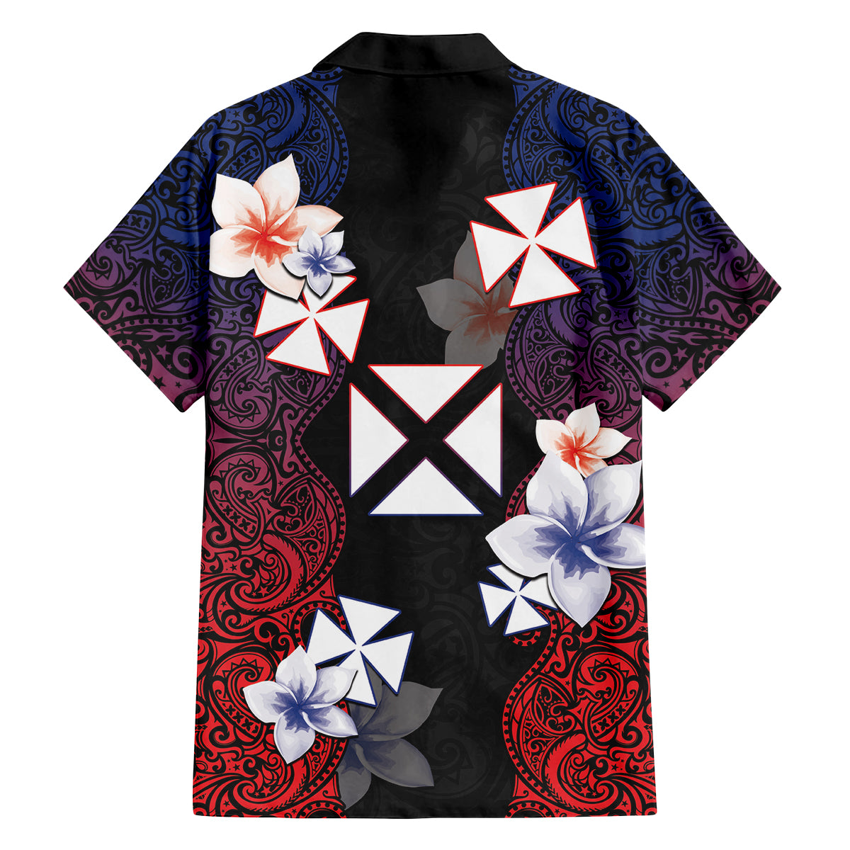 Wallis and Futuna Uvea Family Matching Off Shoulder Maxi Dress and Hawaiian Shirt Victory Day With Frangipani LT05 - Polynesian Pride