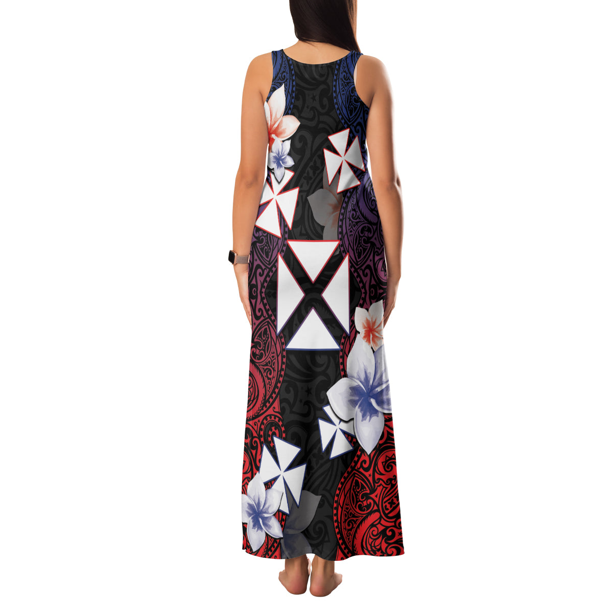 Wallis and Futuna Uvea Family Matching Tank Maxi Dress and Hawaiian Shirt Victory Day With Frangipani LT05 - Polynesian Pride