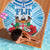 Fiji Ratu Sir Lala Sukuna Day Beach Blanket Hibiscus Tapa Pattern