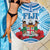Fiji Ratu Sir Lala Sukuna Day Beach Blanket Hibiscus Tapa Pattern
