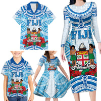 Personalised Fiji Ratu Sir Lala Sukuna Day Family Matching Long Sleeve Bodycon Dress and Hawaiian Shirt Hibiscus Tapa Pattern LT05 - Polynesian Pride