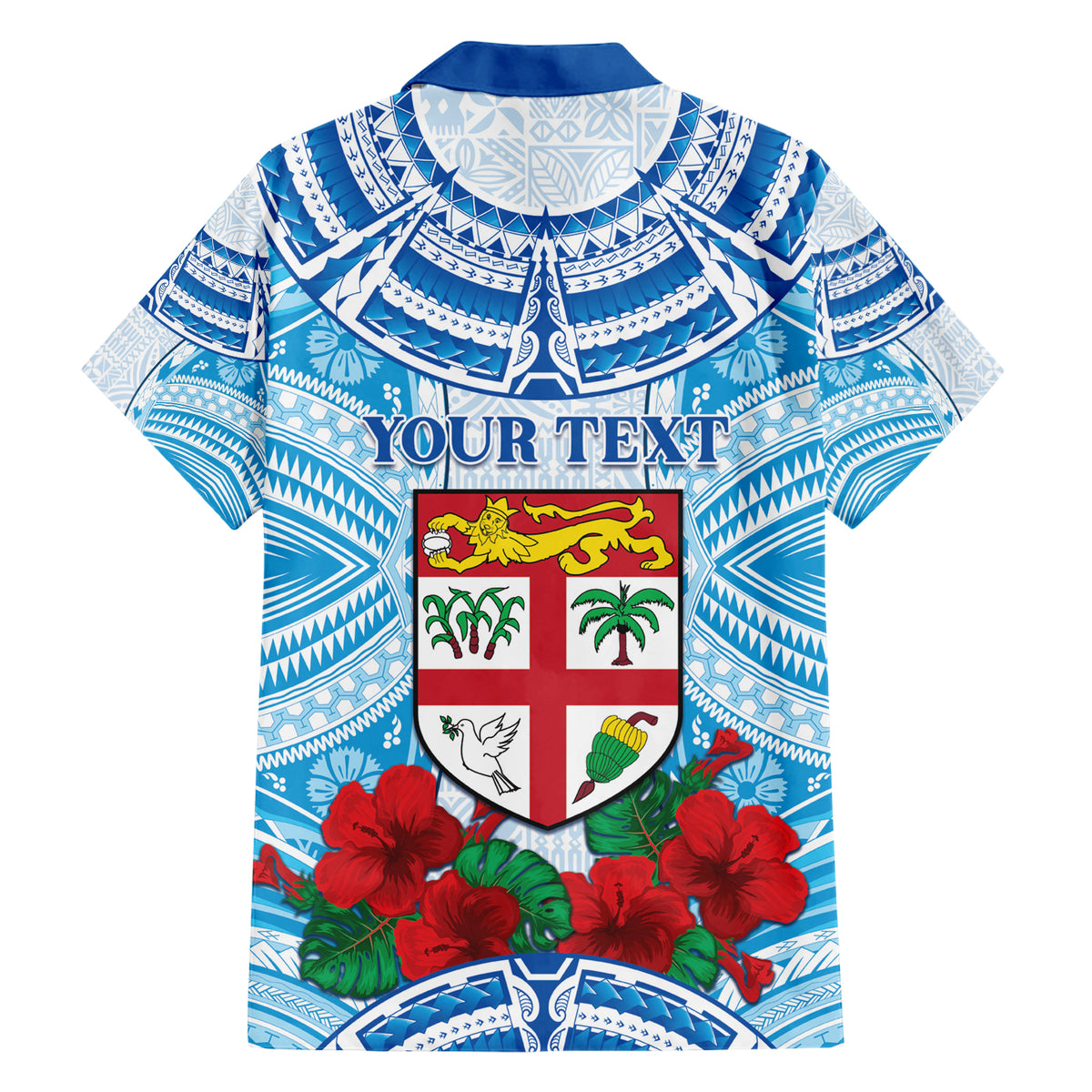 Personalised Fiji Ratu Sir Lala Sukuna Day Family Matching Short Sleeve Bodycon Dress and Hawaiian Shirt Hibiscus Tapa Pattern LT05 - Polynesian Pride