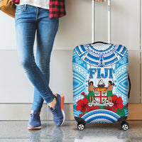 Fiji Ratu Sir Lala Sukuna Day Luggage Cover Hibiscus Tapa Pattern