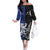 New Zealand And Scotland Rugby Custom Family Matching Off The Shoulder Long Sleeve Dress and Hawaiian Shirt Maori Tiki With Thistle Together
