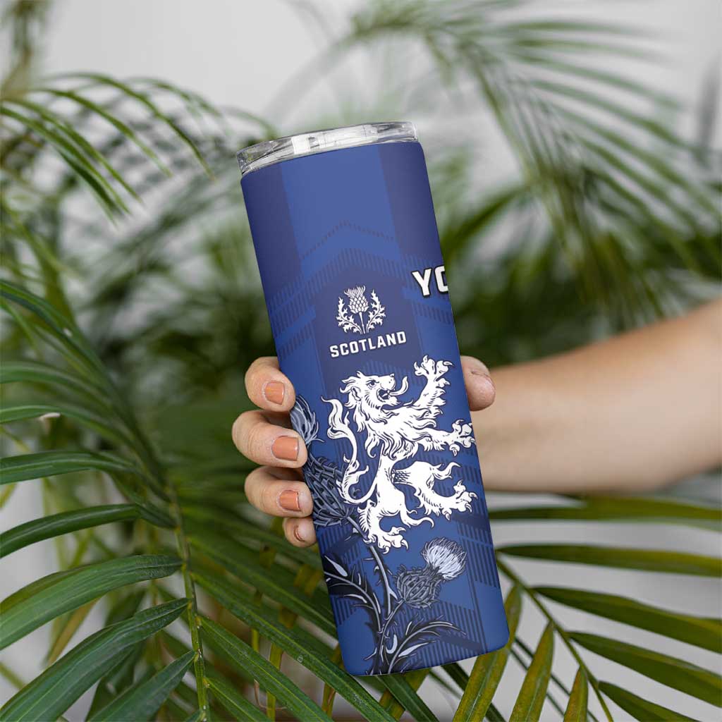 New Zealand And Scotland Rugby Custom Skinny Tumbler Maori Tiki With Thistle Together LT05 - Polynesian Pride