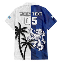 Fiji And Scotland Rugby Custom Family Matching Long Sleeve Bodycon Dress and Hawaiian Shirt Fijian Palm Tree With Thistle Together LT05 - Polynesian Pride