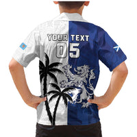 Fiji And Scotland Rugby Custom Family Matching Mermaid Dress and Hawaiian Shirt Fijian Palm Tree With Thistle Together LT05 - Polynesian Pride
