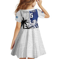 Fiji And Scotland Rugby Custom Family Matching Off Shoulder Maxi Dress and Hawaiian Shirt Fijian Palm Tree With Thistle Together LT05 - Polynesian Pride